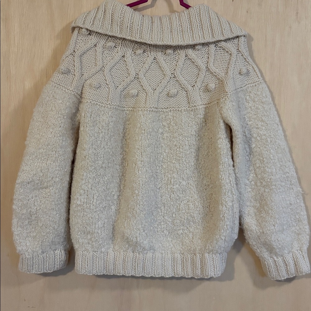 Avoca Handweavers wool zip front sweater. Small - Picture 9 of 10